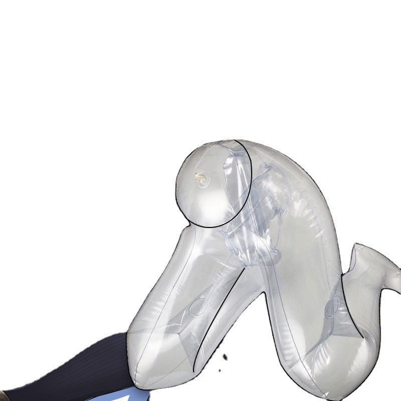Transparent Inflatable Doll – Male Masturbation Aid with Mount Base