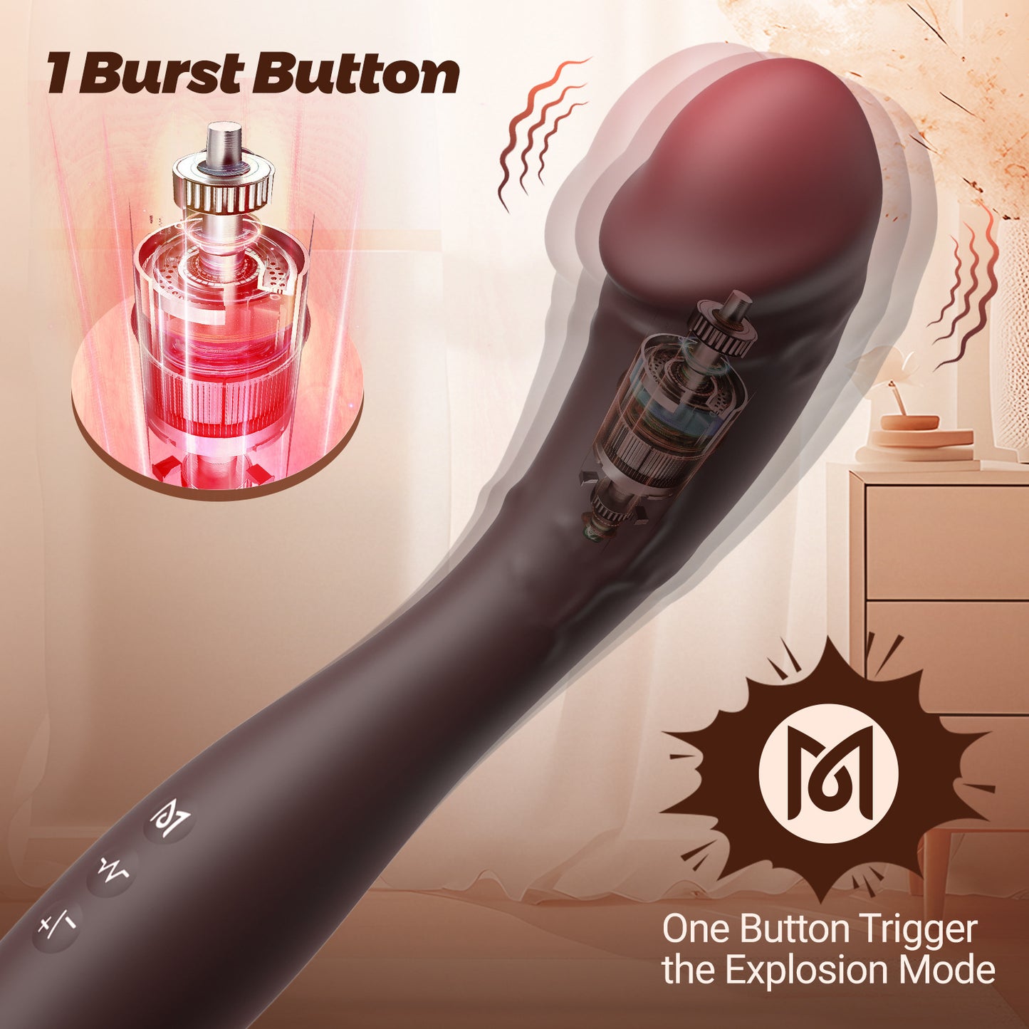 G-spot vibration rod APP-style self-pleasuring device with strong vibration for AV female sexual stimulation adult product