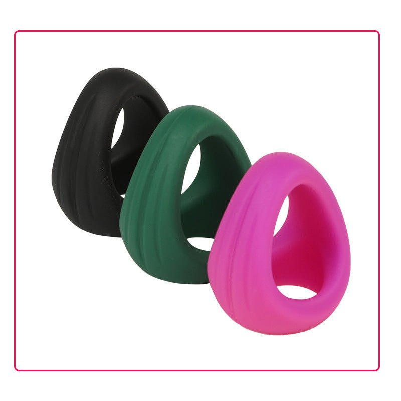 Triple Locking Cock Ring – 3-Ring Silicone Penis Ring for Delay & Control