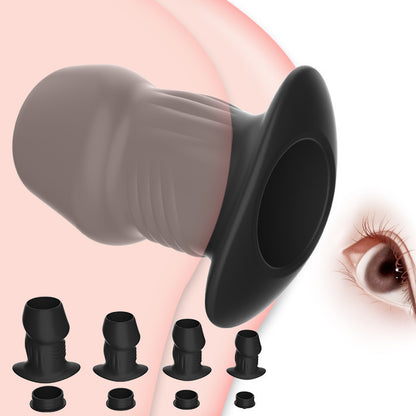 Hollow See-Through Anal Plug | Transparent Dilator · Leak-Proof Cap · Enema Ready