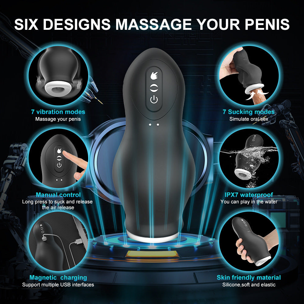 Automatic Male Masturbator with 7 Vibration &amp; 7 Suction Modes
