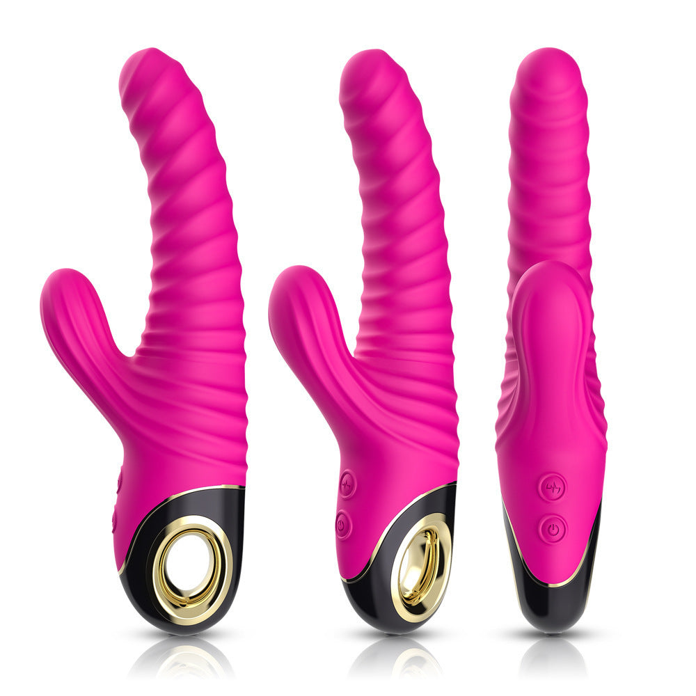 Rabbit Threaded Vibrator – Rotation · Thrusting · Tongue Licking 3-in-1