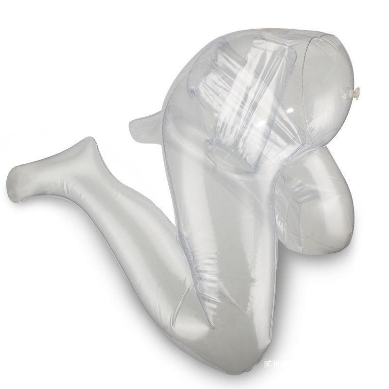 Transparent Inflatable Doll – Male Masturbation Aid with Mount Base