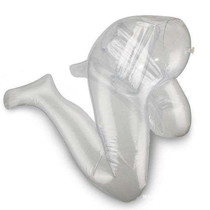 Transparent Inflatable Doll – Male Masturbation Aid with Mount Base