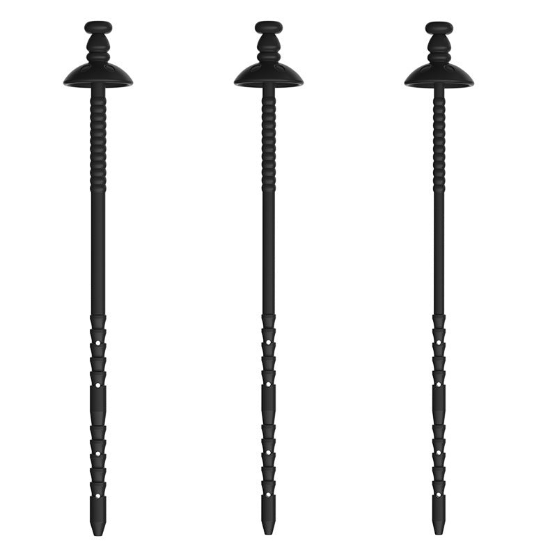 3 piece set 9-Hole Silicone Urethral Sound – 255mm Extended Length for Deep Stimulation