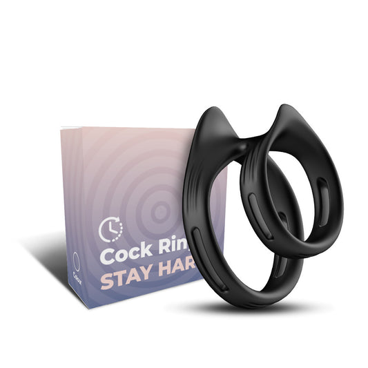 Triple Locking Cock Ring – 3-Ring Silicone Penis Ring for Delay &amp; Control