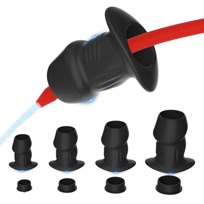 Hollow See-Through Anal Plug | Transparent Dilator · Leak-Proof Cap · Enema Ready