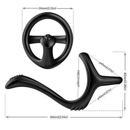 Medical Silicone 3-Ring Cock Ring – Triple-Ring Design · Physical Delay · For Couples