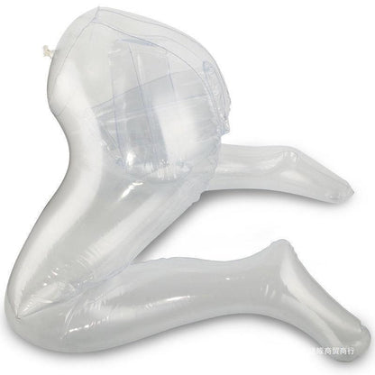 Transparent Inflatable Doll – Male Masturbation Aid with Mount Base