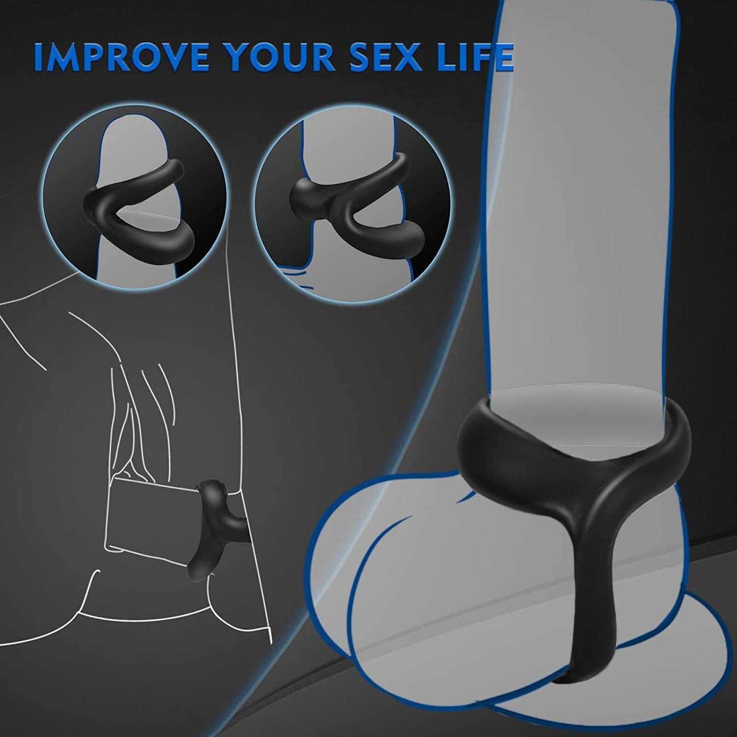 8-Shape Silicone Cock Ring – Soft, Stretchy &amp; Delay Control