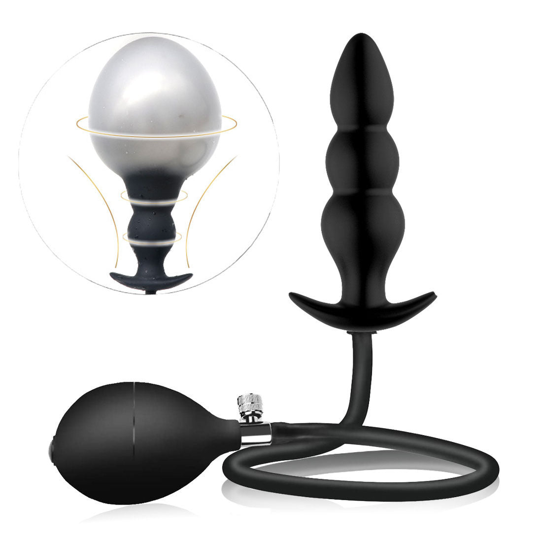 Medical Silicone Inflatable Anal Beads – 3/5 Bead · Adjustable Expansion · Safe &amp; Comfortable