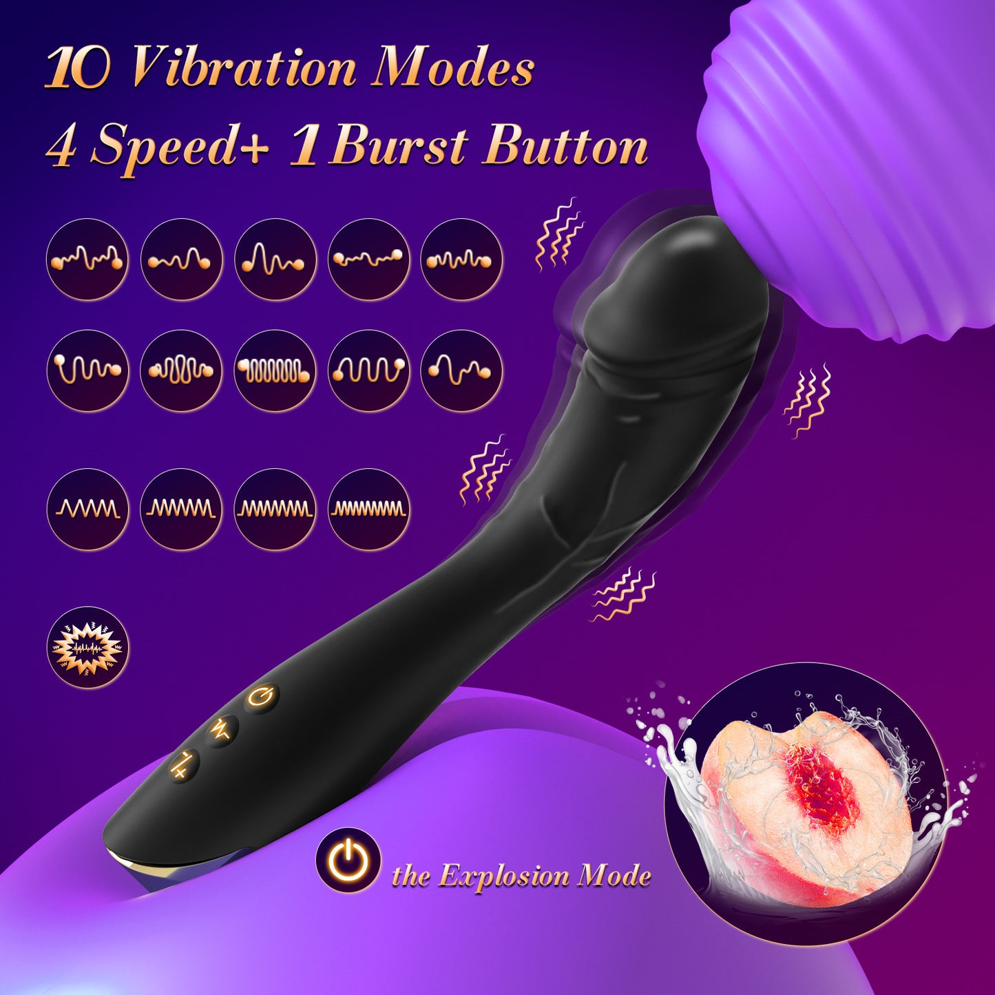 G-spot vibration rod APP-style self-pleasuring device with strong vibration for AV female sexual stimulation adult product