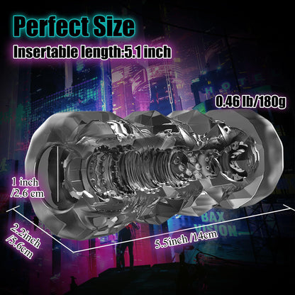 Transparent Handheld Masturbator – Penis Exerciser &amp; Stamina Trainer