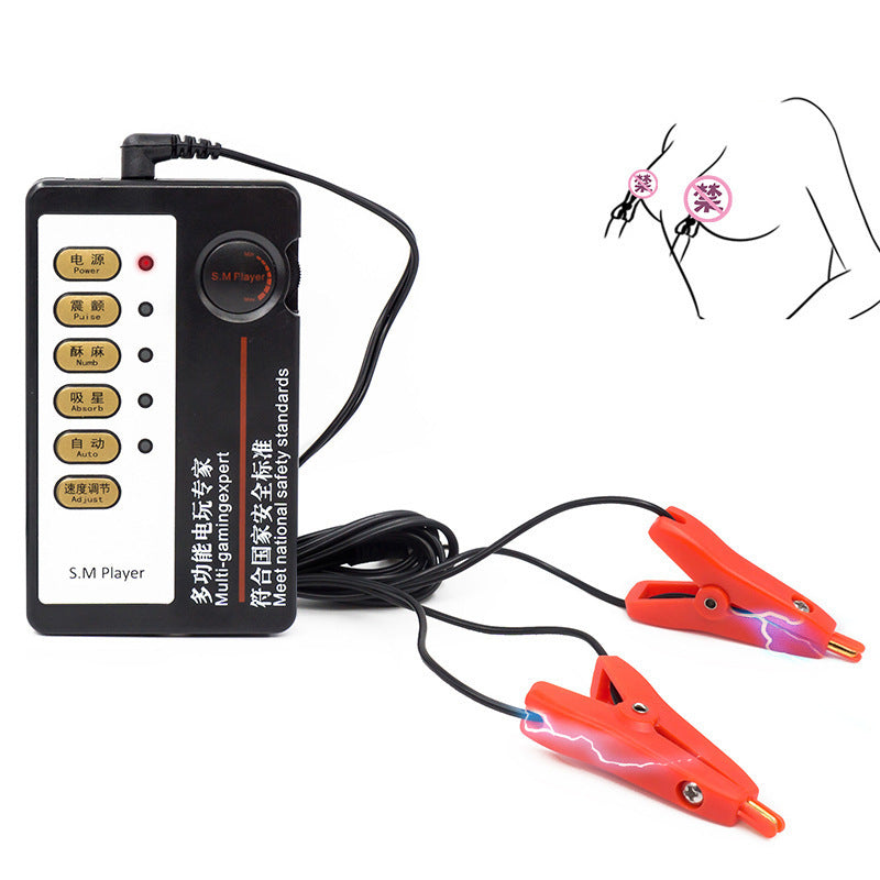Metal Dual-Electrode Electric Nipple &amp; Clitoris Clamps – BDSM Forced Orgasm · Dual-Electrode Precision Stimulation · Unisex