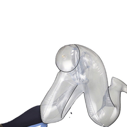 Transparent Inflatable Doll – Male Masturbation Aid with Mount Base
