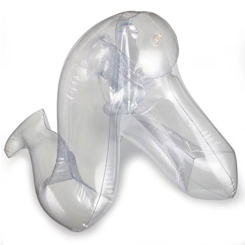 Transparent Inflatable Doll – Male Masturbation Aid with Mount Base