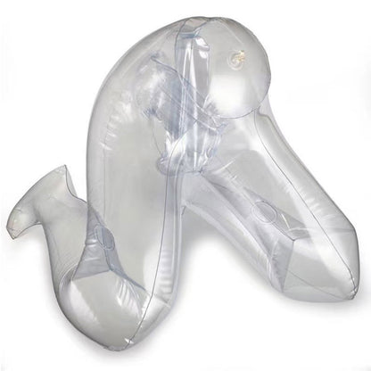 Transparent Inflatable Doll – Male Masturbation Aid with Mount Base