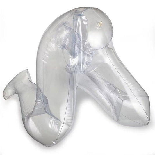 Transparent Inflatable Doll – Male Masturbation Aid with Mount Base