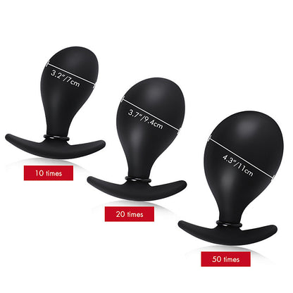 Liquid Silicone Detachable Inflatable Anal Plug – Pump to Inflate · Twist to Deflate · Wearable Design