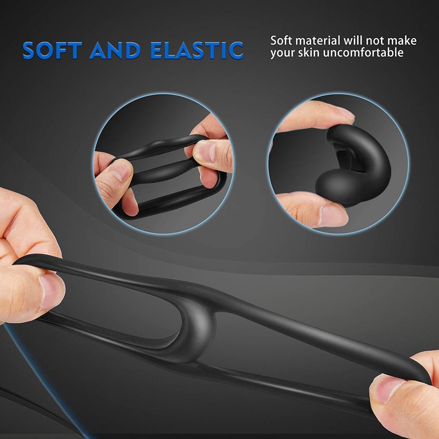 8-Shape Silicone Cock Ring – Soft, Stretchy &amp; Delay Control