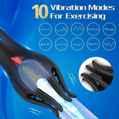 3-in-1 Tongue Licking Vibrating Masturbator – Licker · Vibrator · Trainer