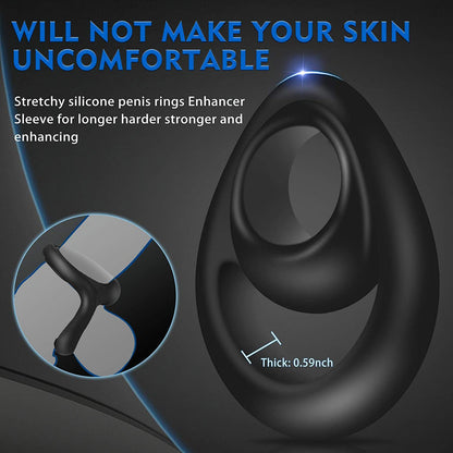 8-Shape Silicone Cock Ring – Soft, Stretchy &amp; Delay Control