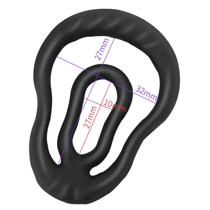 Double Locking Cock Ring – Silicone · Anti-Slip Design · Physical Delay