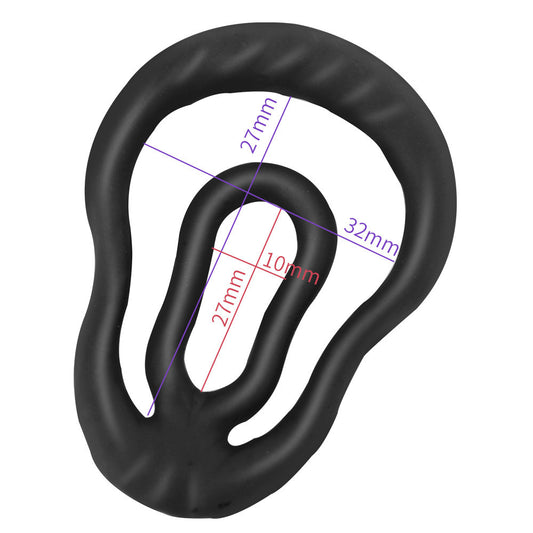 Double Locking Cock Ring – Silicone · Anti-Slip Design · Physical Delay