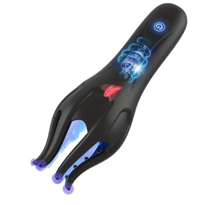 3-in-1 Tongue Licking Vibrating Masturbator – Licker · Vibrator · Trainer