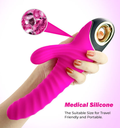 Rabbit Threaded Vibrator – Rotation · Thrusting · Tongue Licking 3-in-1