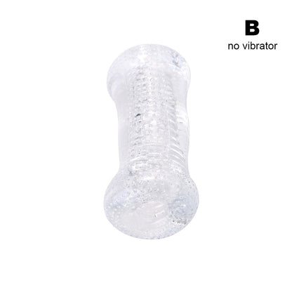 Transparent Double-Ended Male Masturbator – Soft TPE, Solo or Couples Play