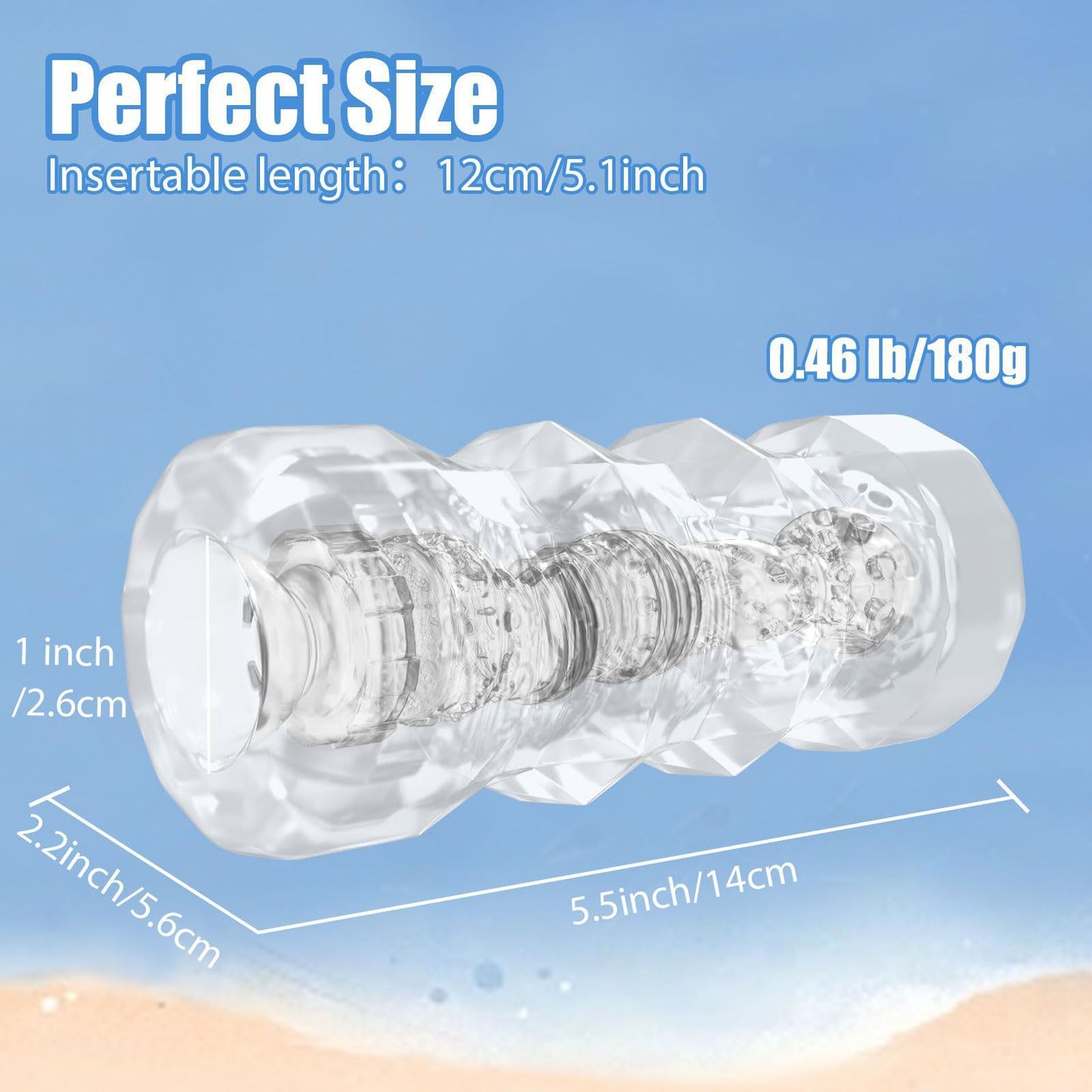 Transparent Handheld Masturbator – Penis Exerciser &amp; Stamina Trainer