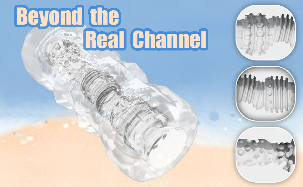 Transparent Handheld Masturbator – Penis Exerciser &amp; Stamina Trainer
