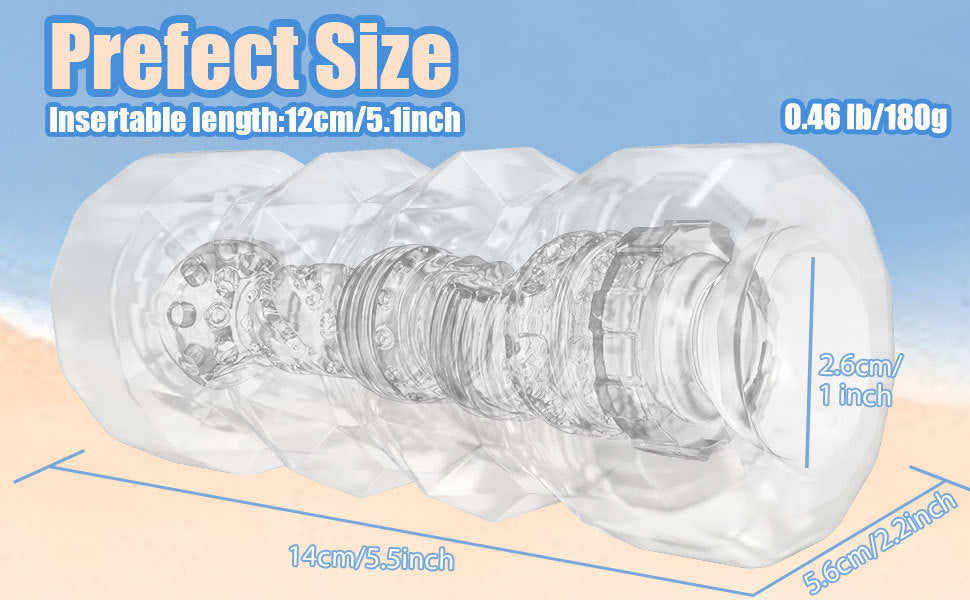 Transparent Handheld Masturbator – Penis Exerciser &amp; Stamina Trainer