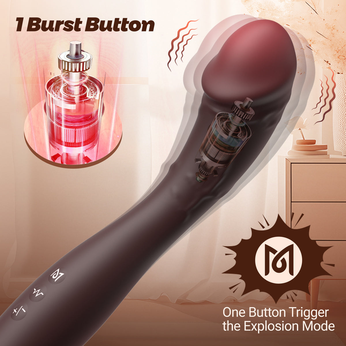 G-spot vibration rod APP-style self-pleasuring device with strong vibration for AV female sexual stimulation adult product