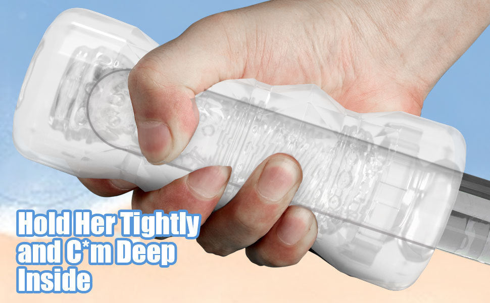 Transparent Handheld Masturbator – Penis Exerciser &amp; Stamina Trainer