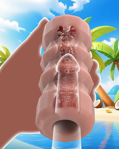 Transparent Handheld Masturbator – Penis Exerciser &amp; Stamina Trainer
