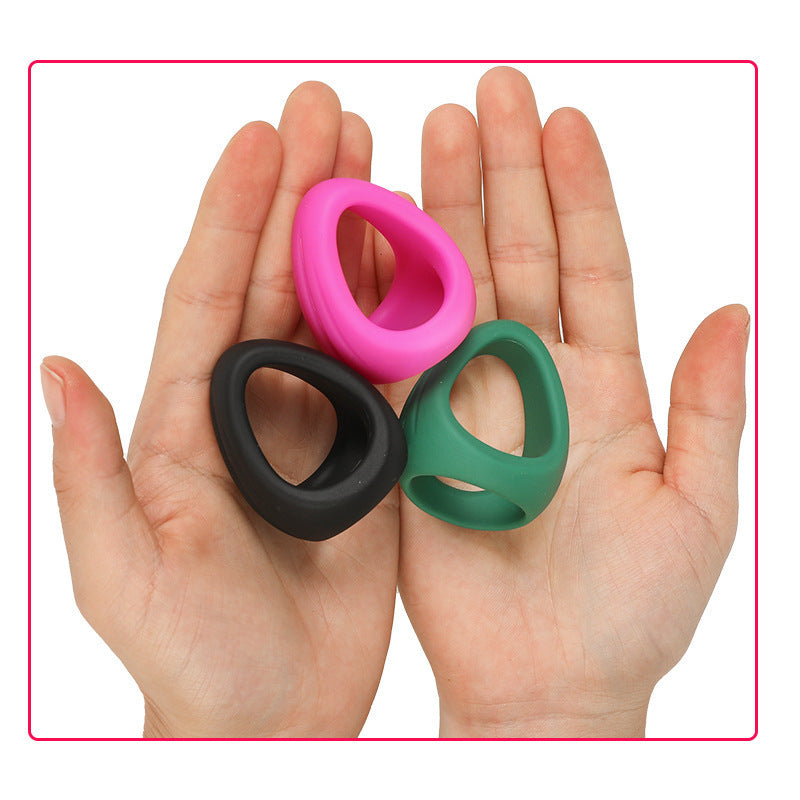 Triple Locking Cock Ring – 3-Ring Silicone Penis Ring for Delay &amp; Control
