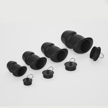 Hollow See-Through Anal Plug | Transparent Dilator · Leak-Proof Cap · Enema Ready