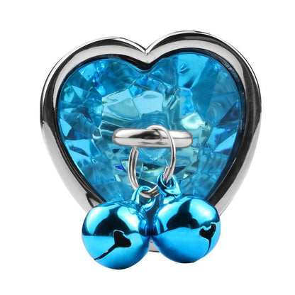 Heart-Shaped Alloy Anal Plug – Detachable Chain &amp; Bell, Safe and Comfortable Intimate Play