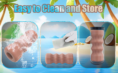 Transparent Handheld Masturbator – Penis Exerciser &amp; Stamina Trainer