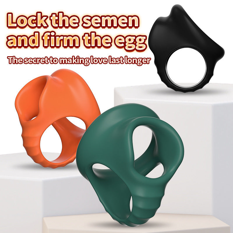 4-Hole Physical Locking Ring – Delay &amp; Last Longer · Skin-Friendly Silicone · Triple Lock Mechanism