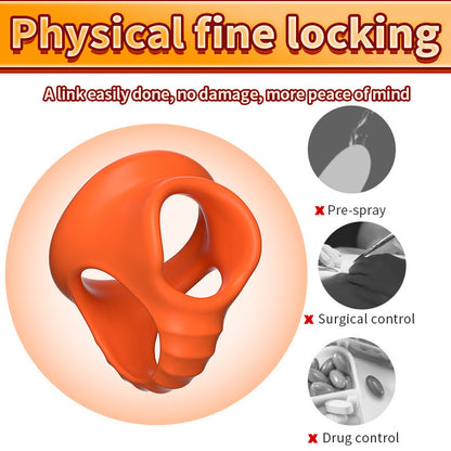 4-Hole Physical Locking Ring – Delay &amp; Last Longer · Skin-Friendly Silicone · Triple Lock Mechanism