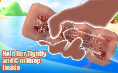 Transparent Handheld Masturbator – Penis Exerciser &amp; Stamina Trainer