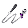 Heart-Shaped Alloy Anal Plug – Detachable Chain &amp; Bell, Safe and Comfortable Intimate Play