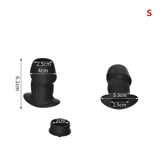 Hollow See-Through Anal Plug | Transparent Dilator · Leak-Proof Cap · Enema Ready