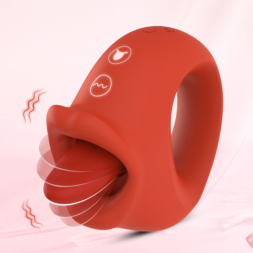 Dual Motor Tongue Vibrator, 10 Patterns Each, Rechargeable Female Adult Toy with Independent Control