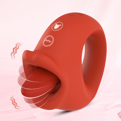 Dual Motor Tongue Vibrator, 10 Patterns Each, Rechargeable Female Adult Toy with Independent Control