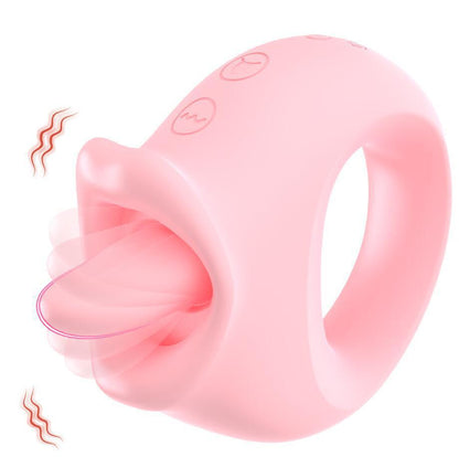 Dual Motor Tongue Vibrator, 10 Patterns Each, Rechargeable Female Adult Toy with Independent Control