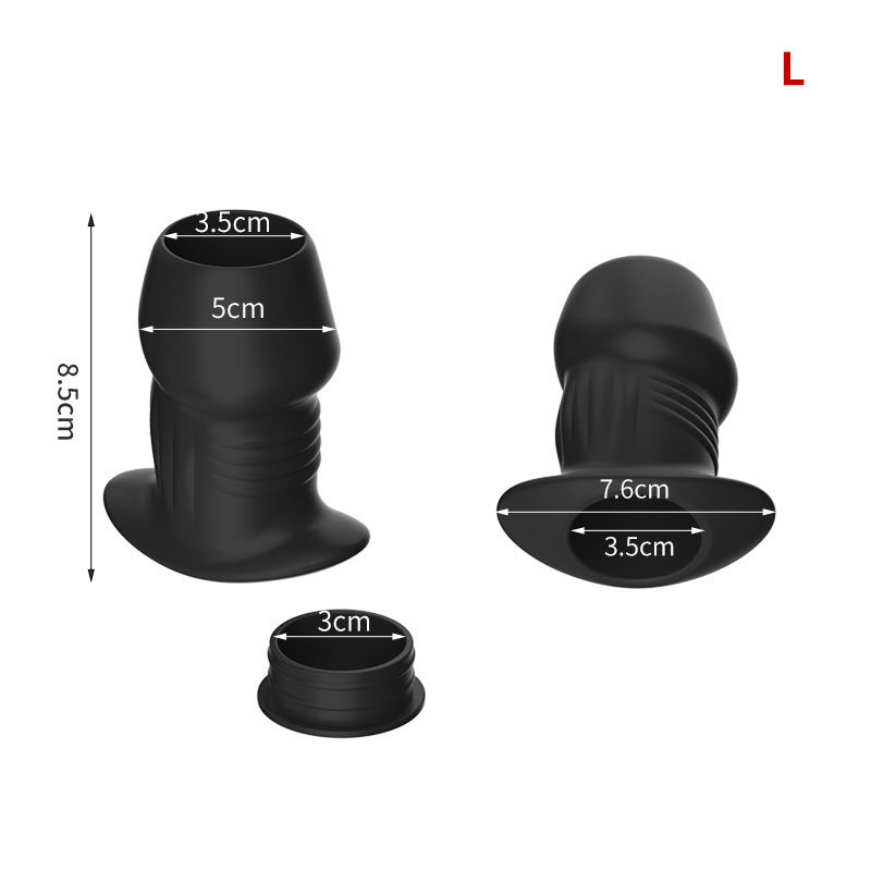 Hollow See-Through Anal Plug | Transparent Dilator · Leak-Proof Cap · Enema Ready
